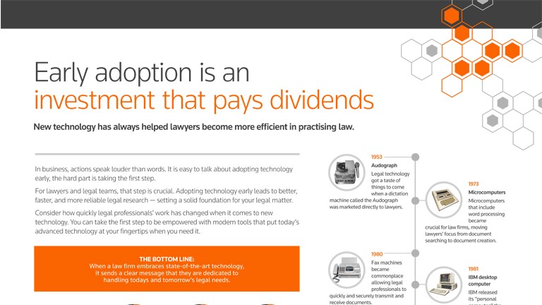 Early adoption is an investment that pays dividends | Canada | Thomson ...