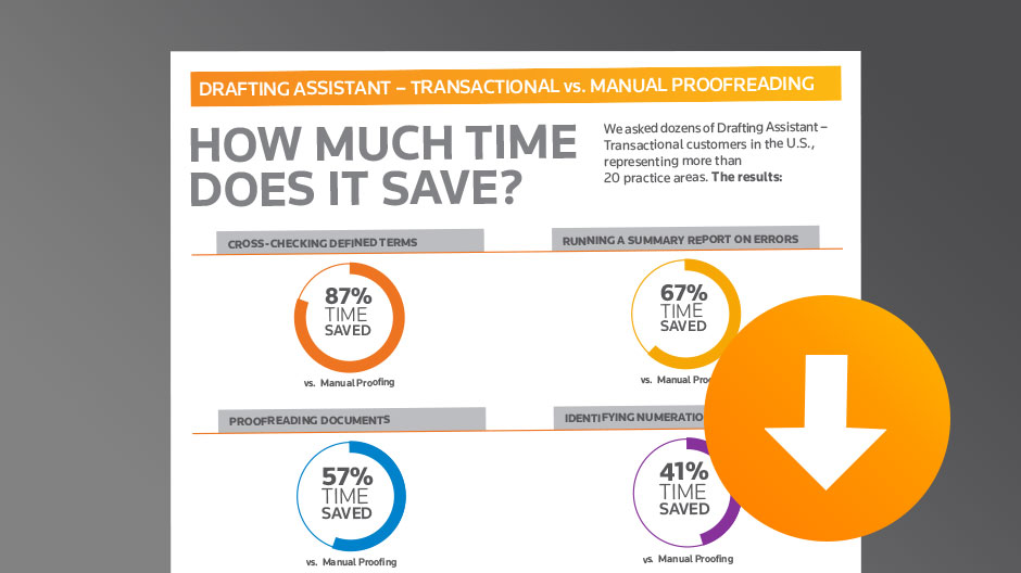 Drafting Assistant - Transactional Time Saving Comparison