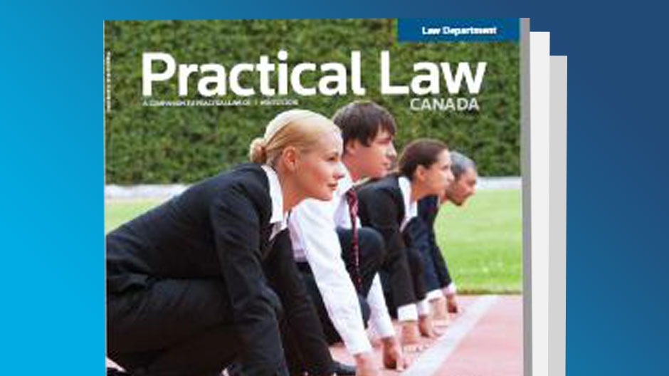 Practical Law Canada Magazine Cover