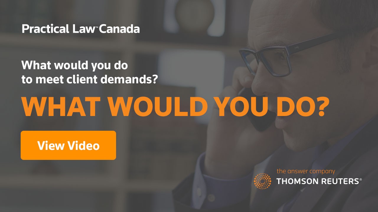 Thomson Reuters Practical Law Canada Presents What Would You Do? (1:42)