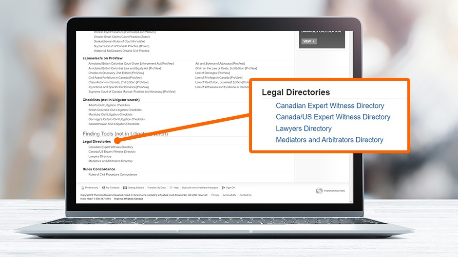 screenshot - 11. Legal Directories Retrieve useful profiles on expert witnesses, lawyers, and mediator/arbitrators.