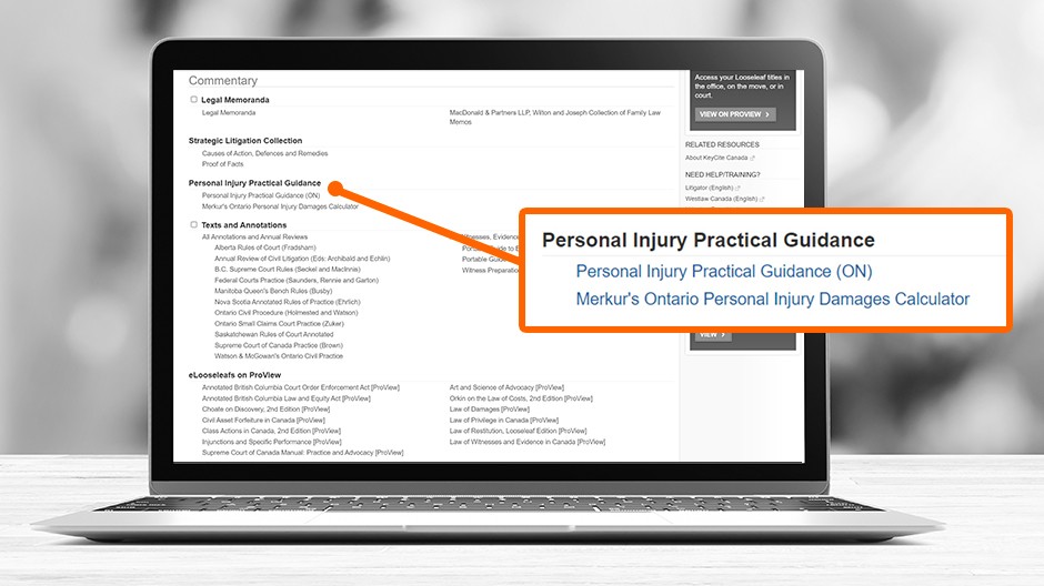 Screenshot - 6. Personal Injury Practical Guidance Access expert practical guidance on Personal Injury matters.
