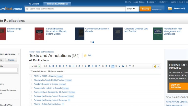 Library | Corporate Commercial Collection | WestlawNext Canada