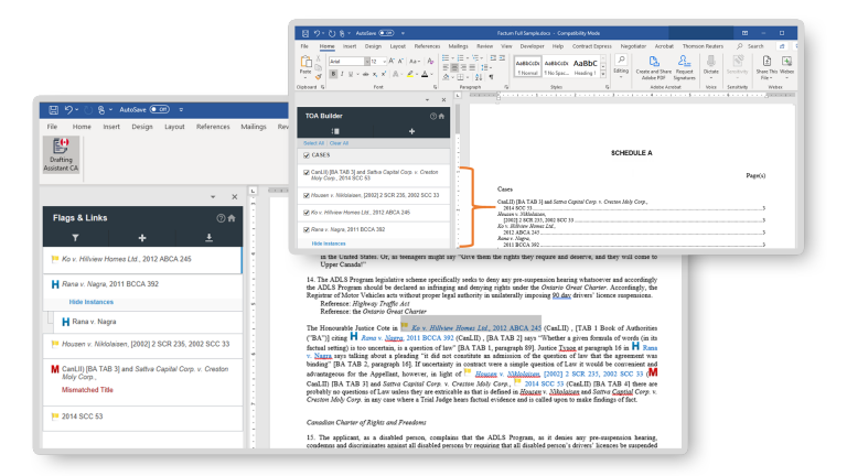 Factum screenshot | Westlaw Canada screenshot